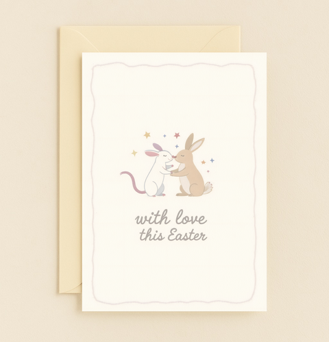 adorable bunny love card