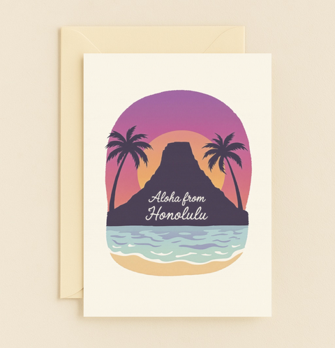 Aloha Honolulu Greeting Card