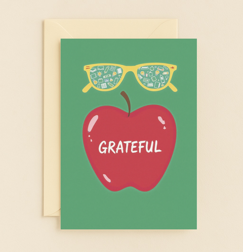 Apple Teacher Thank You Card