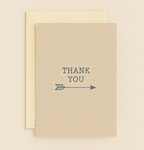 arrow thank you card