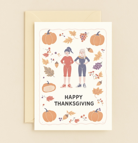 autumn duo thanksgiving card