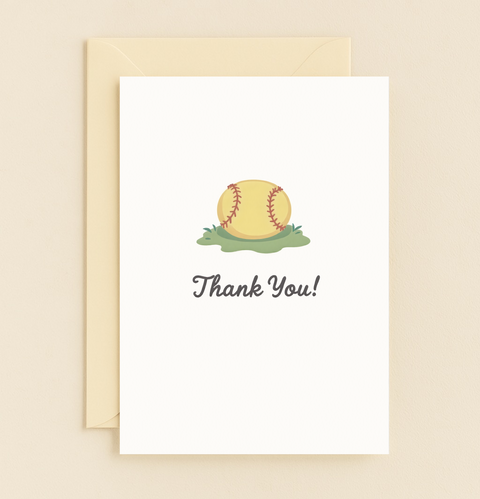 baseball thank you card