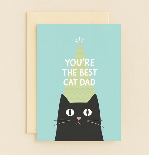 best cat dad celebration card