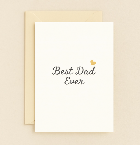 best dad ever card with heart