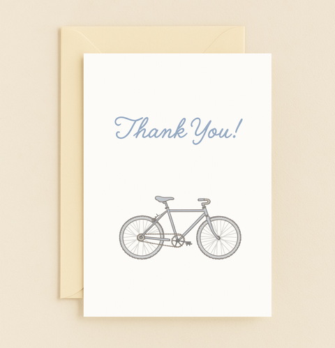 bicycle thank you card