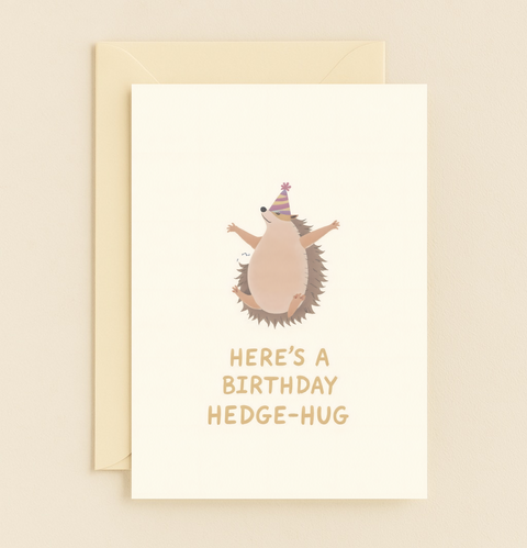 birthday hedge hug card