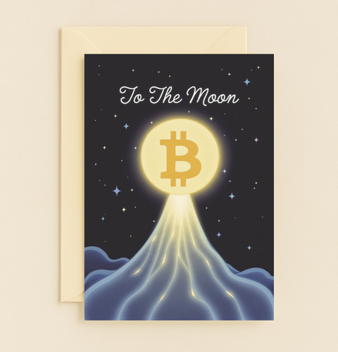 Bitcoin To The Moon Card