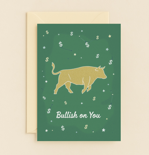 Bullish on You Encouragement Card