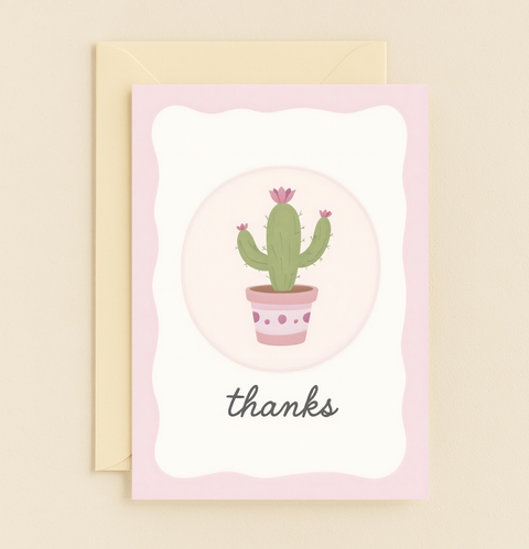 cactus appreciation thank you card