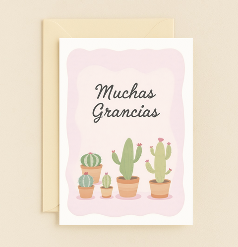 cactus muchas gracias card
