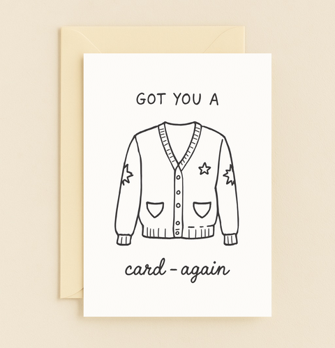 cardigan pun card