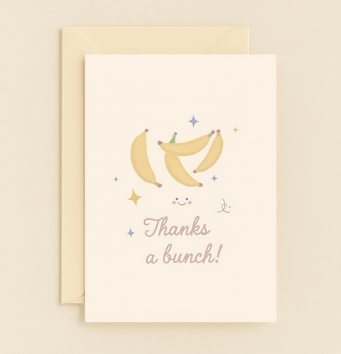 charming banana gratitude card