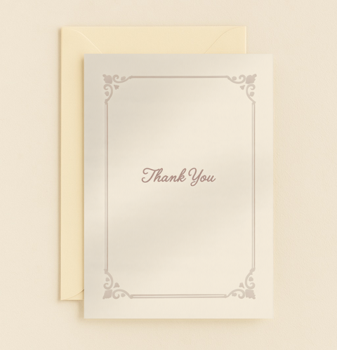 classic simple thank you card