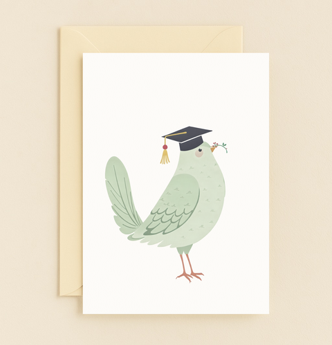 clever bird graduation card