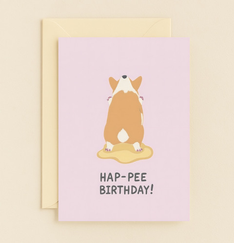 corgi humor birthday card