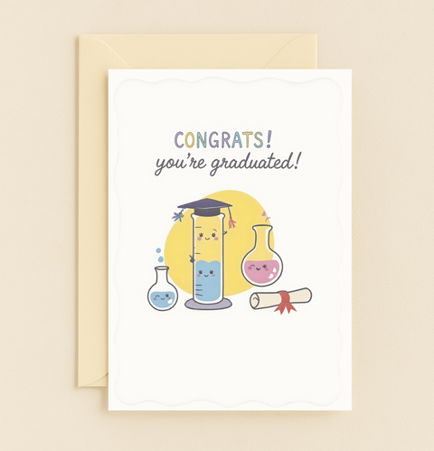 cute chemistry graduation card