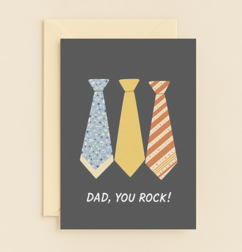 Dad You Rock Father's Day Card