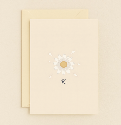 daisy letter k card