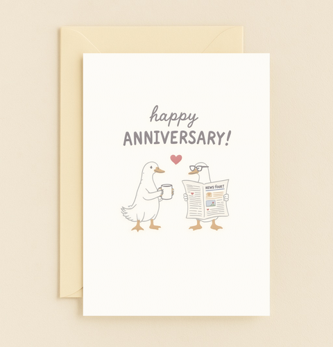 duck couple anniversary card