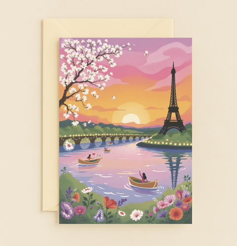 Eiffel Tower Anniversary Card
