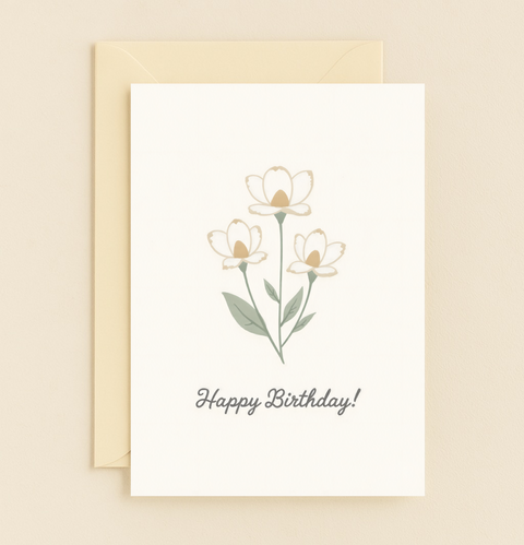 elegant floral birthday card