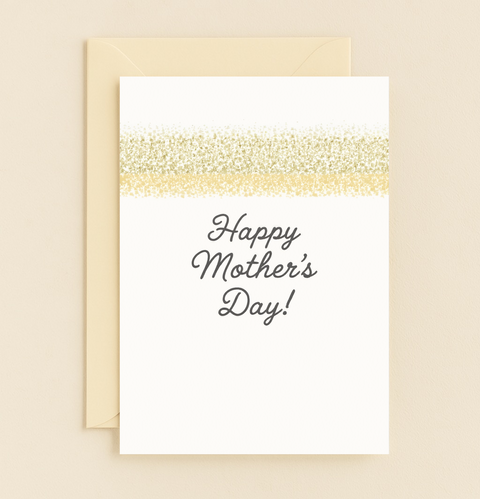 elegant gold glitter mother card