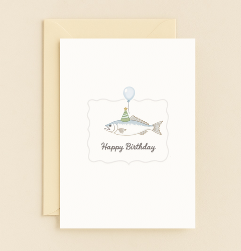 fish party birthday card