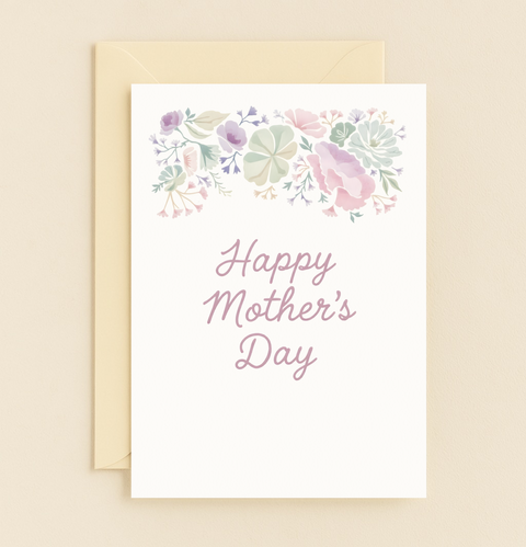 floral design happy mom card