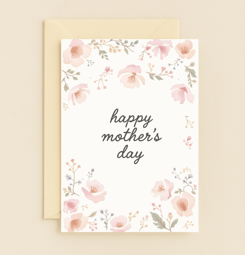 floral design mothers day card