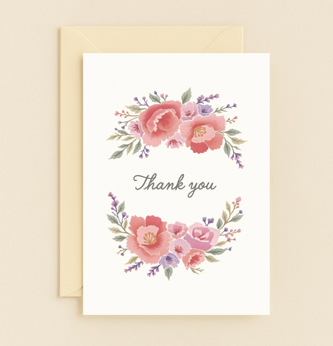 floral gratitude greeting card