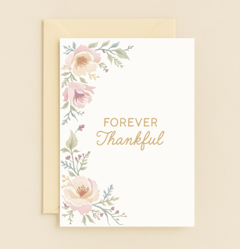 forever thankful floral card