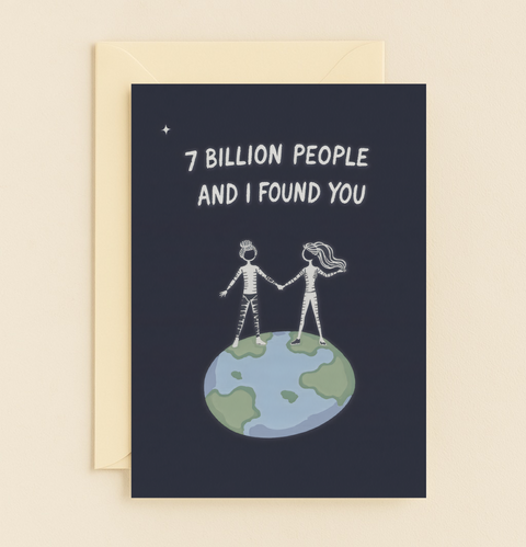 found you planet couple card