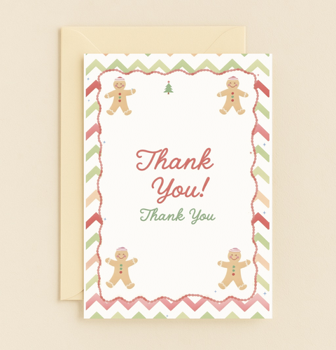gingerbread thank you card