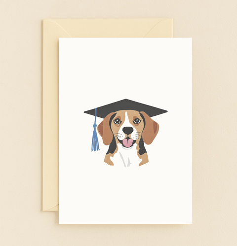 graduation beagle card