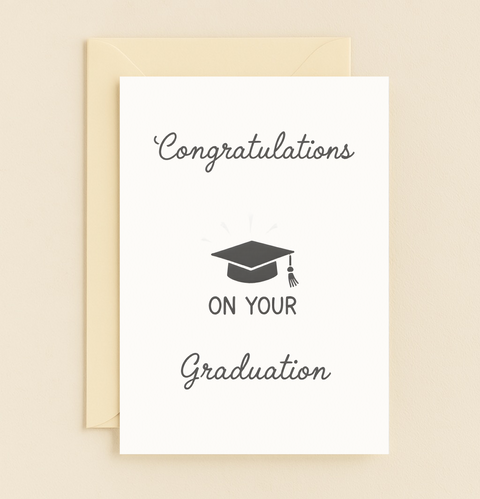 graduation cap celebration card