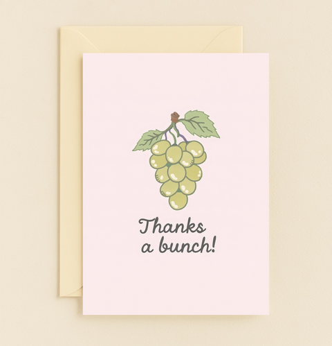 grapes thanks a bunch card