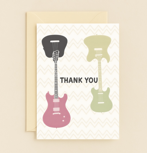 guitar trio thank you card
