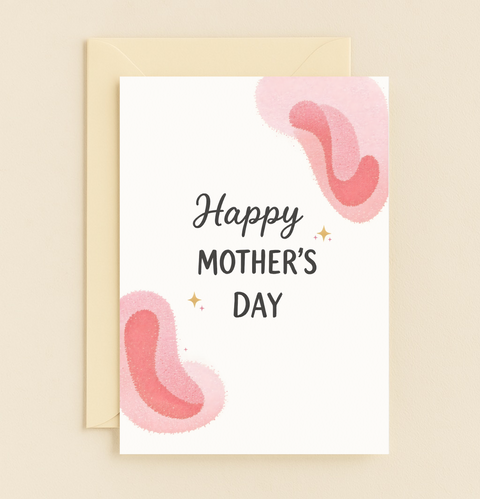 happy day pink abstract card
