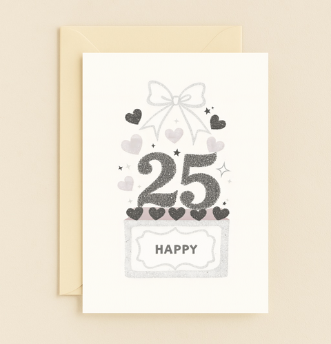 happy twenty fifth milestone card