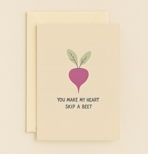 heart skip a beet card