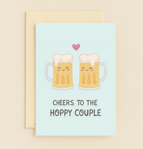 hoppy couple beer card