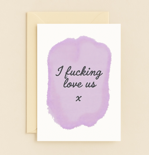 i love us card romantic message