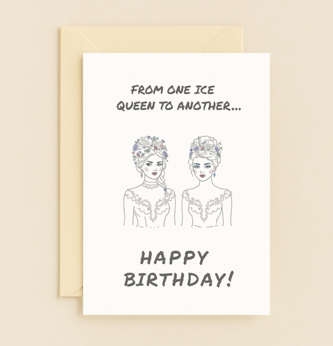 ice queen birthday card