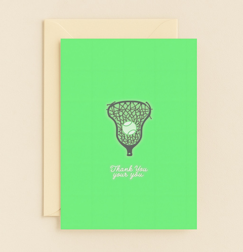 lacrosse thank you card