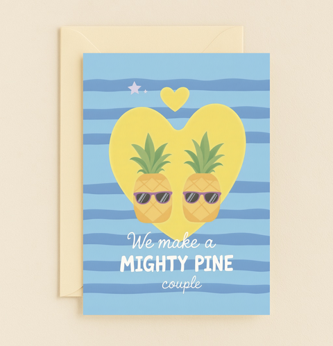 mighty pine couple pineapple card