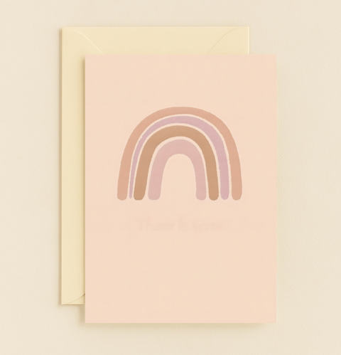 minimalist rainbow greeting card