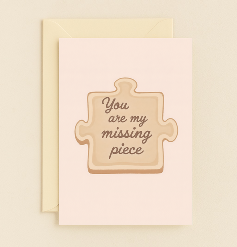 missing piece puzzle card