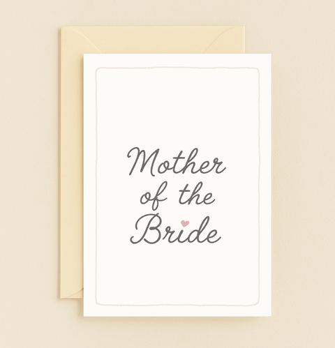 mother of the bride wedding card