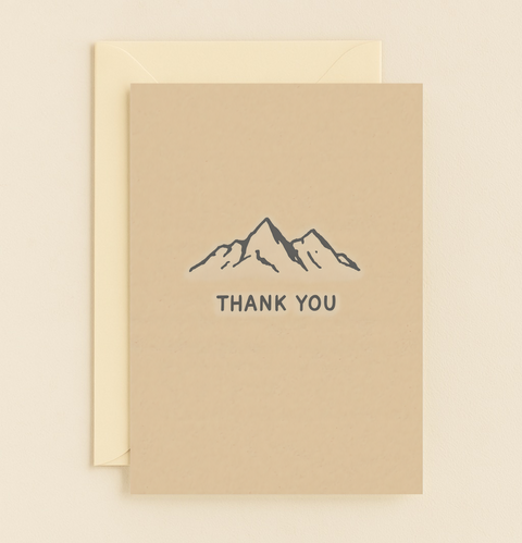 mountain thank you card