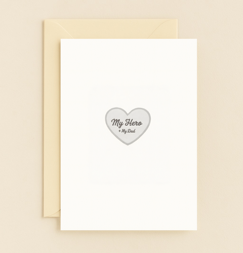 my hero dad heart card